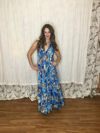Muse Maxi Sapphire l Blue Flowy Maxi Dress l Sacred Wild