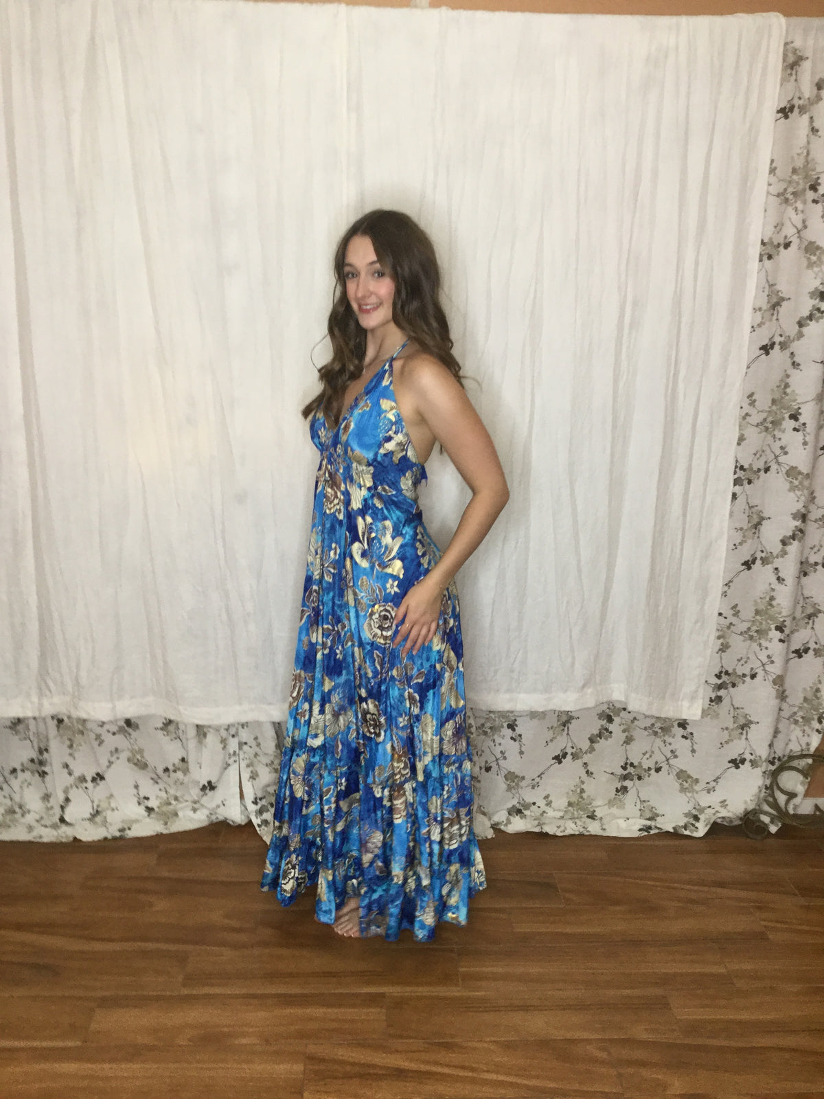 Muse Maxi Sapphire l Blue Flowy Maxi Dress l Sacred Wild