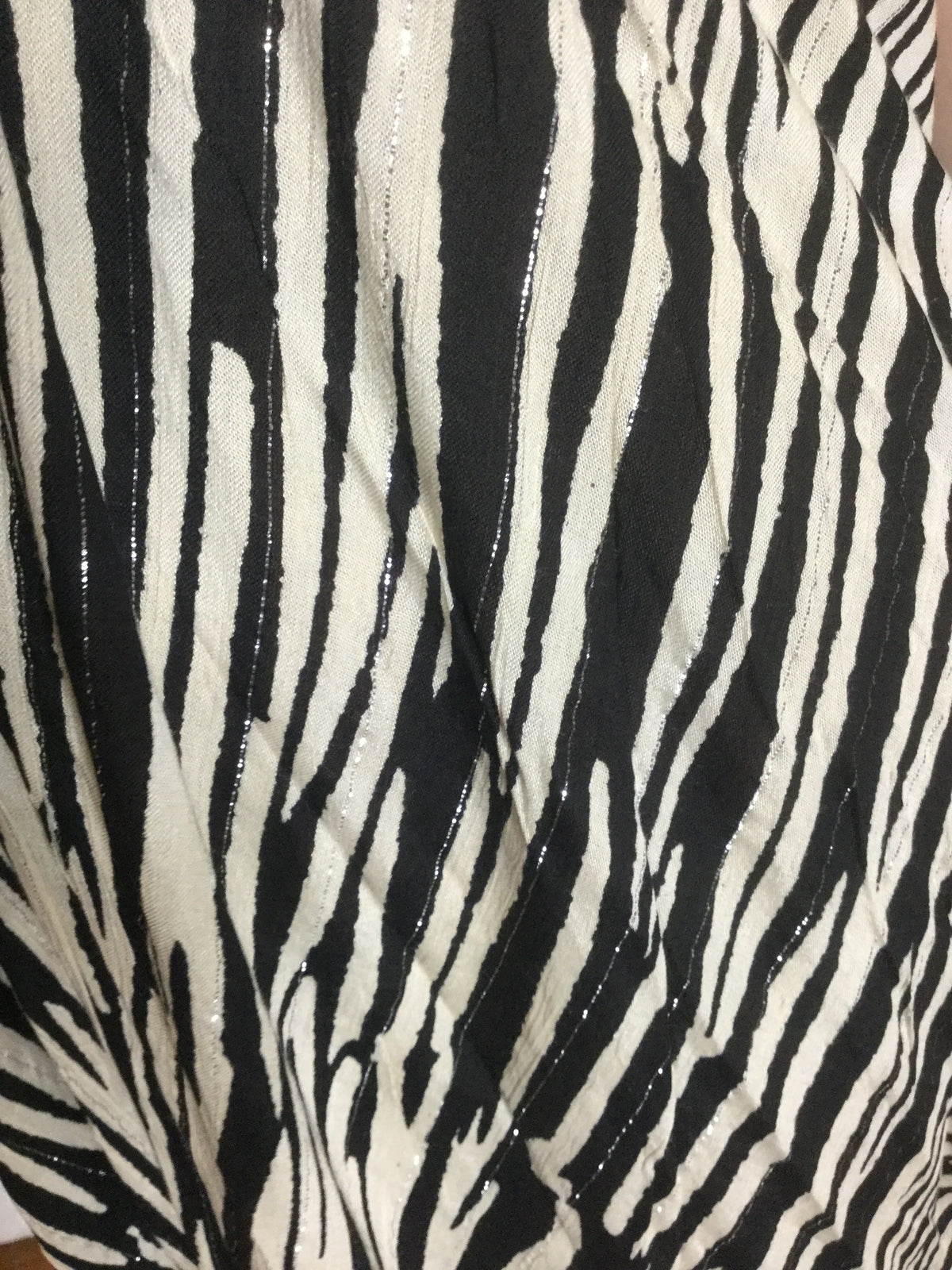 Muse Maxi Bianca | Black & Ivory Zebra Print Flowy Halter Maxi Dress