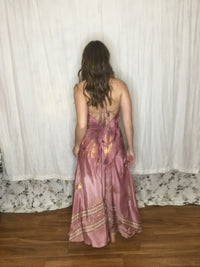 Muse Maxi Rhiannon | Dusty Rose & Gold Flowy Halter Maxi Dress