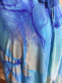 Muse Maxi Laguna | Blue Watercolor Flowy Halter Maxi Dress