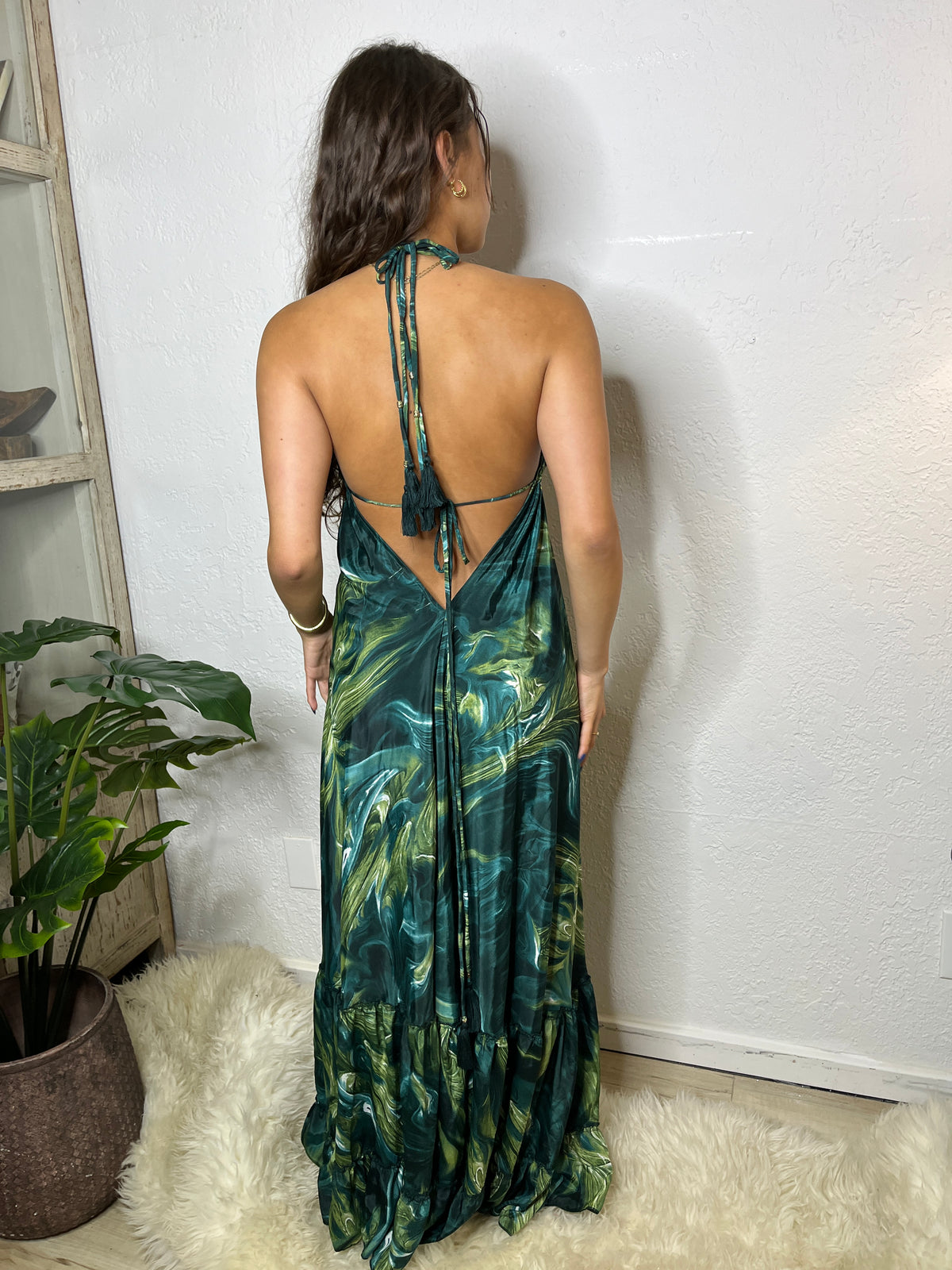Muse Maxi JoJo l Green Flowy Maxi Dress l Sacred Wild