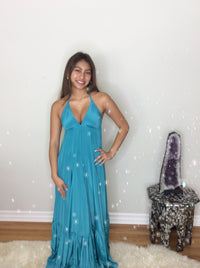 Muse Maxi Turquoise l Flowy Maxi Dress l Sacred Wild