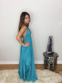 Muse Maxi Turquoise l Flowy Maxi Dress l Sacred Wild
