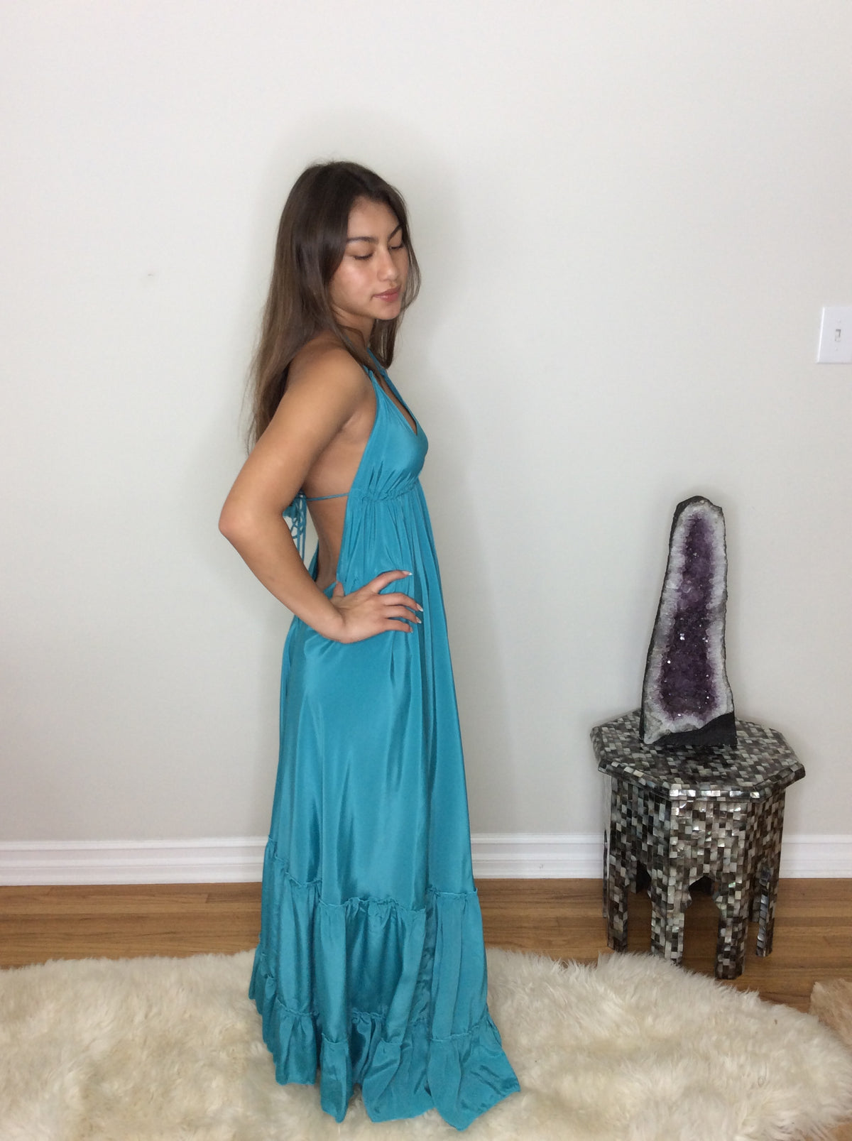 Muse Maxi Turquoise l Flowy Maxi Dress l Sacred Wild