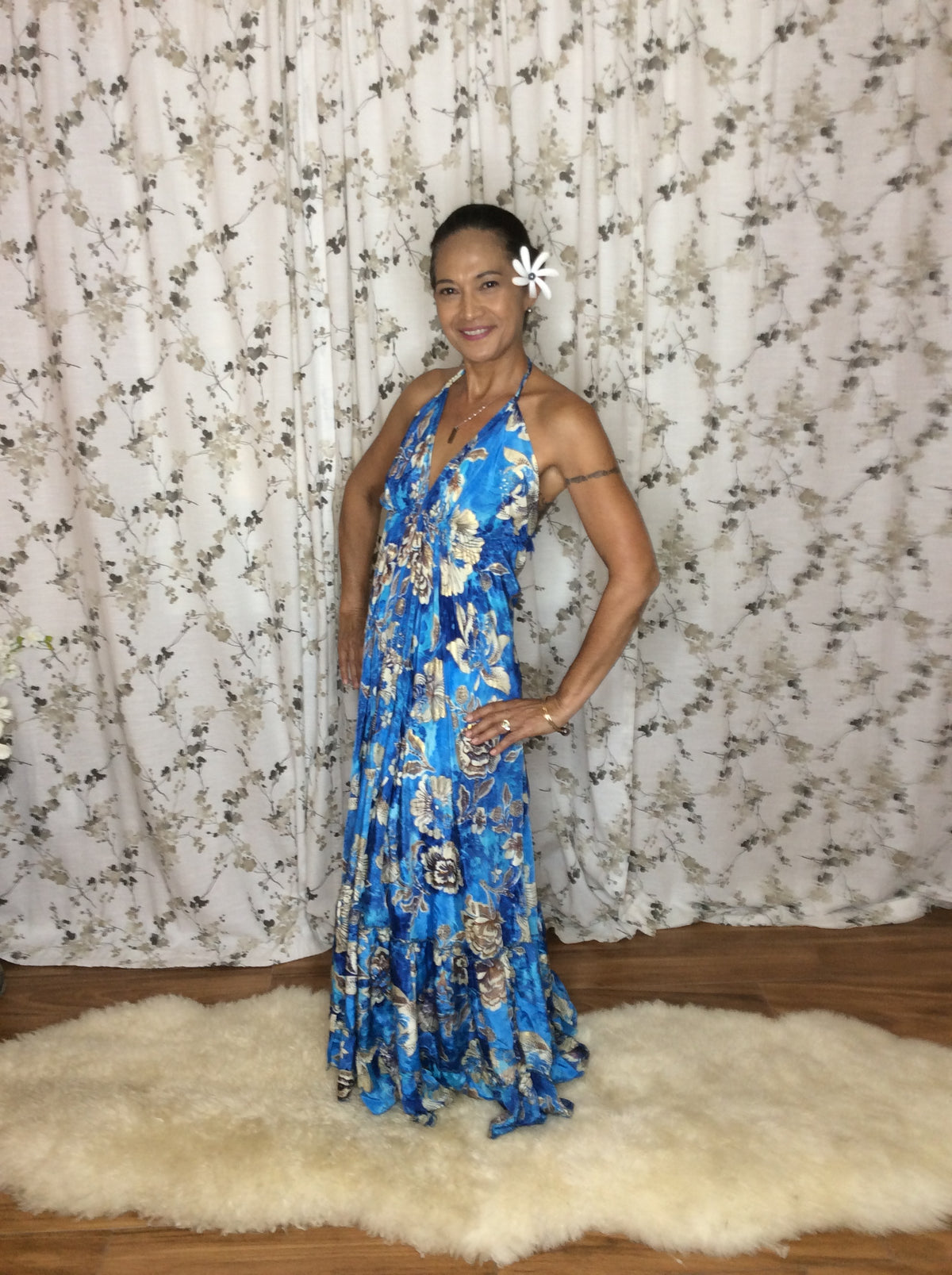 Muse Maxi Sapphire l Blue Flowy Maxi Dress l Sacred Wild