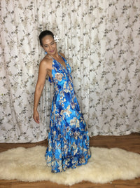 Muse Maxi Sapphire l Blue Flowy Maxi Dress l Sacred Wild