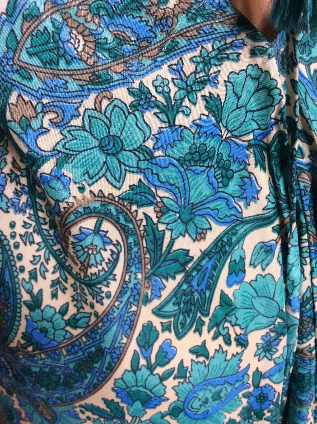 Muse Maxi Serena l Turquoise Print Flowy Maxi Dress l Sacred Wild