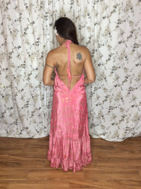 Muse Maxi Rosalia | Pink & Gold Flowy Maxi Dress | Sacred Wild
