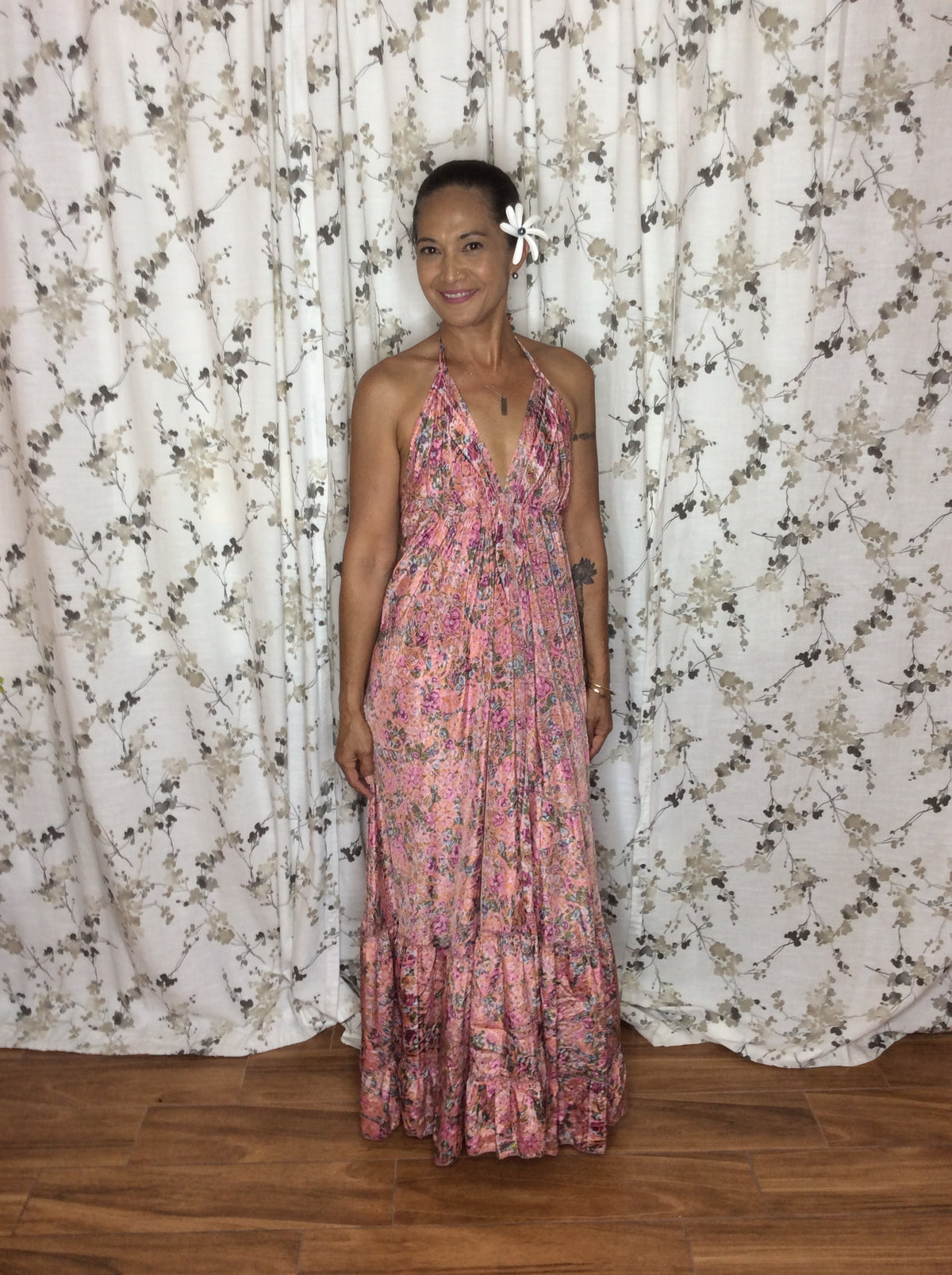 Muse Maxi Paloma | Blush Floral Flowy Maxi Dress | Sacred Wild