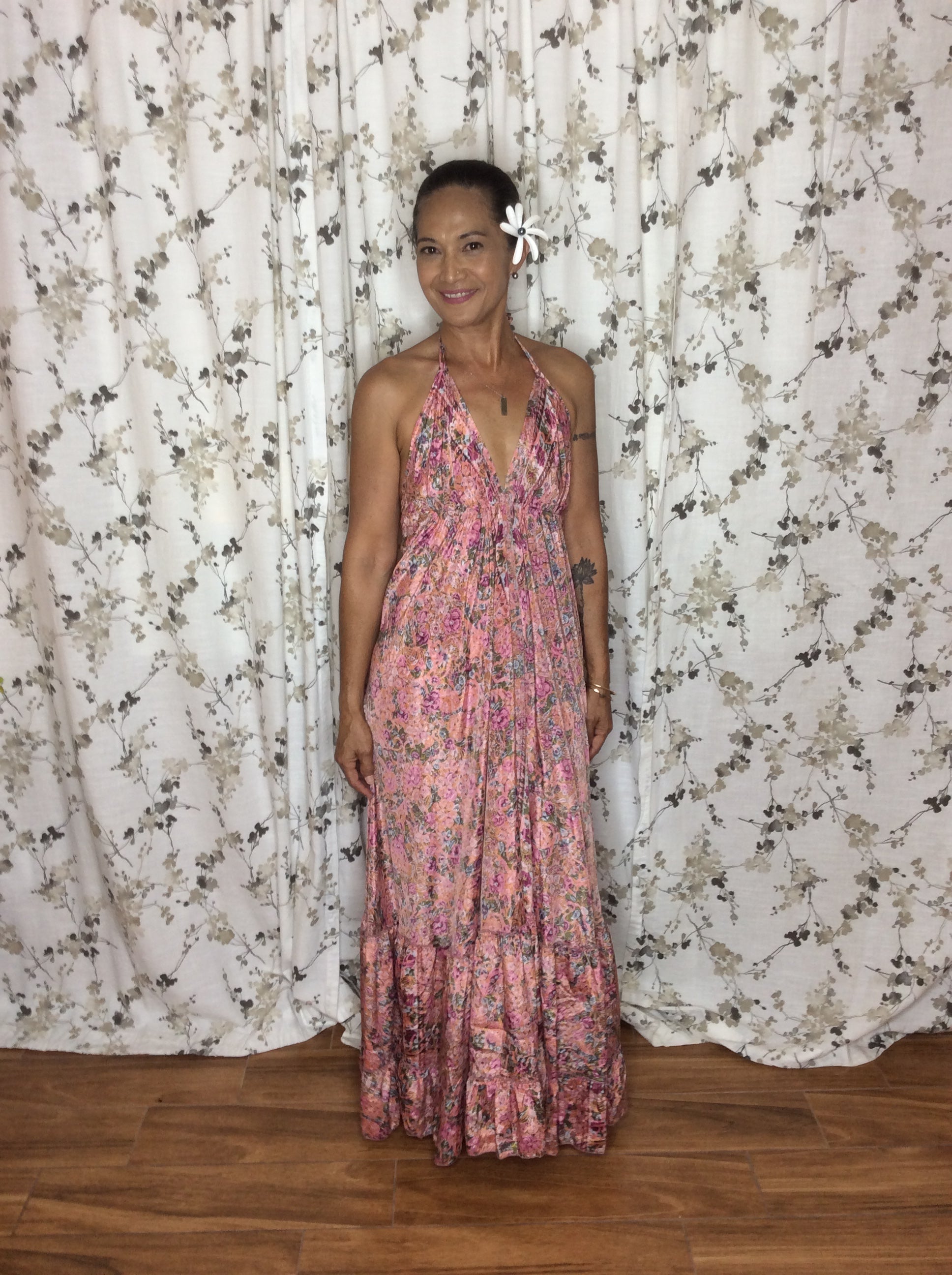 Muse Maxi Paloma | Blush Floral Flowy Maxi Dress | Sacred Wild